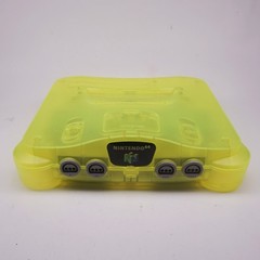 N64 Console Only Transparent New Shell Lime Green Nintendo 64 Region Free Mod