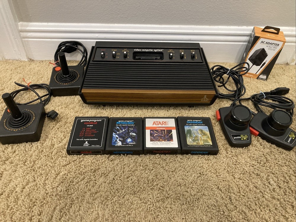 Atari 2600 System Bundle with Console, Games, Joysticks, Paddles Tested! OEM