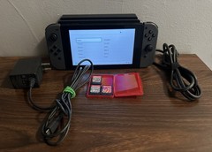 Nintendo Switch Console Bundle with Gray Joy-Cons W/ 3 Games