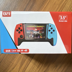 Q21 Handheld Game Console System w/ 3.5″ Screen, Red/Blue/Black