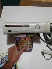 Microsoft Xbox 360 Bundle No Controller, Wireless WiFi Adapter , 2 Games