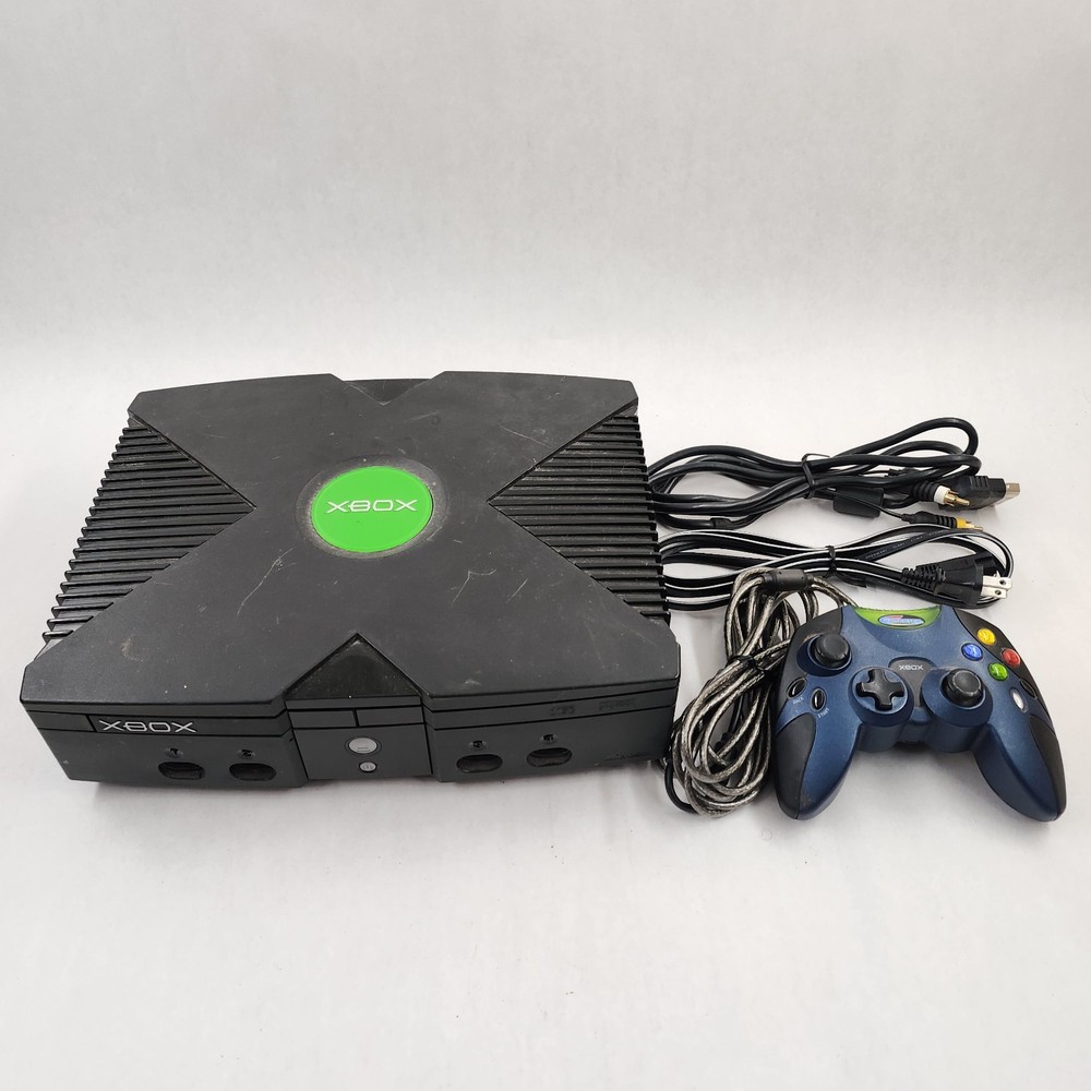 Original OG Xbox Console With Controller Cords Tested Works