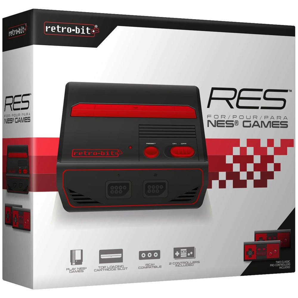 Retro-Bit RES Plus NES 8-Bit Console with HDMI Port – Red/Black