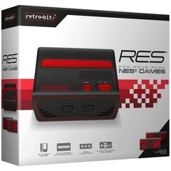 Retro-Bit RES Plus NES 8-Bit Console with HDMI Port – Red/Black