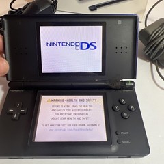Nintendo DS Lite Cobalt Blue & Black System W/ Charger + Stylus + Box
