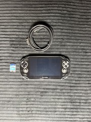 Sony PS Vita PCH-1101 Handheld System Black 3G/Wi-Fi Bundle w/ Game Cord Tested