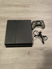 Sony PlayStation 4 PS4 Console + Camo Controller Wireless Untested