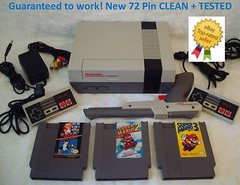 NINTENDO NES Console System Bundle NEW 72 PIN Games Super Mario 1 2 3 GUARANTEED