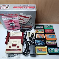 Classic Famicom Console Nintendo FC Boxed +10 Games NES Tested