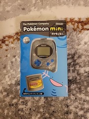 Pokemon Mini Game Console MIN-001 w/ Pokemon Party – Wooper Blue – COMPLETE
