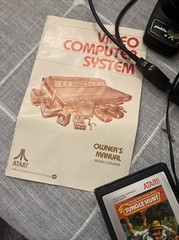Atari Vintage CX-2600A Console Joysticks Paddles Pac-Man Pitfall Lot Not Tested
