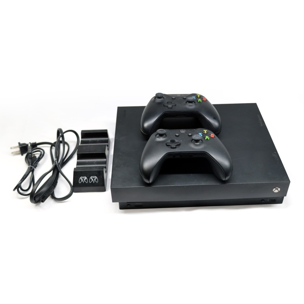 Xbox One X 1TB Console Bundle – 2 Wireless Controllers + Media Remote