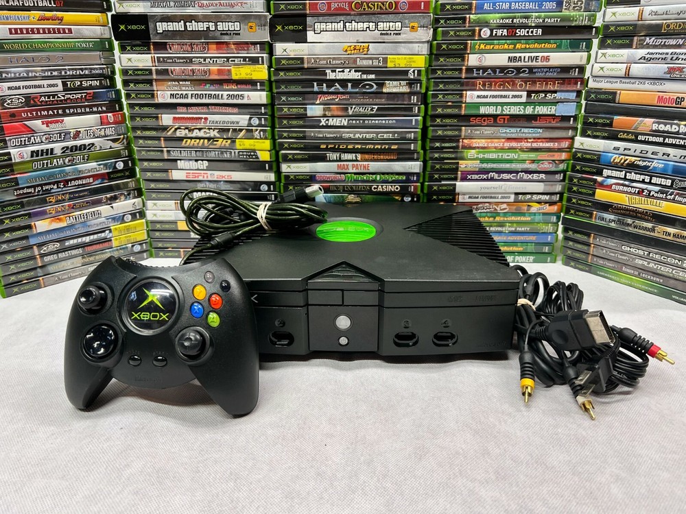 Xbox Original Console Bundle w/Controller & 3 Random Games ~ TESTED & CLEANED