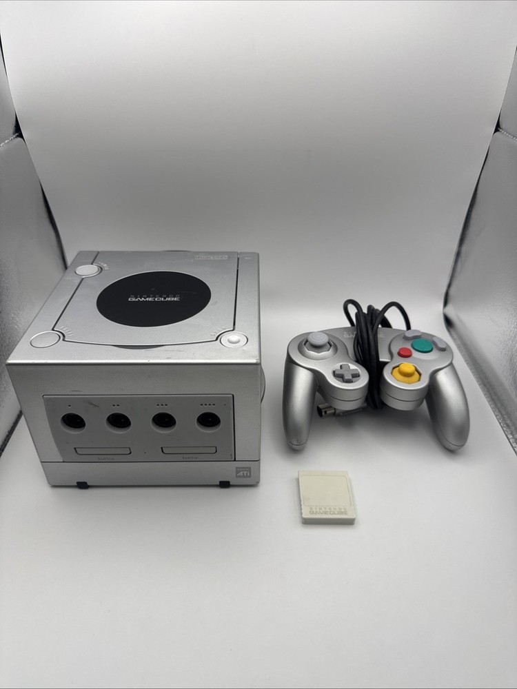 Nintendo GameCube Console DOL-001 Silver with Controller – No Cables – TESTED