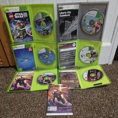 Xbox 360 White Console bundle with controller & 6 Games Bundle