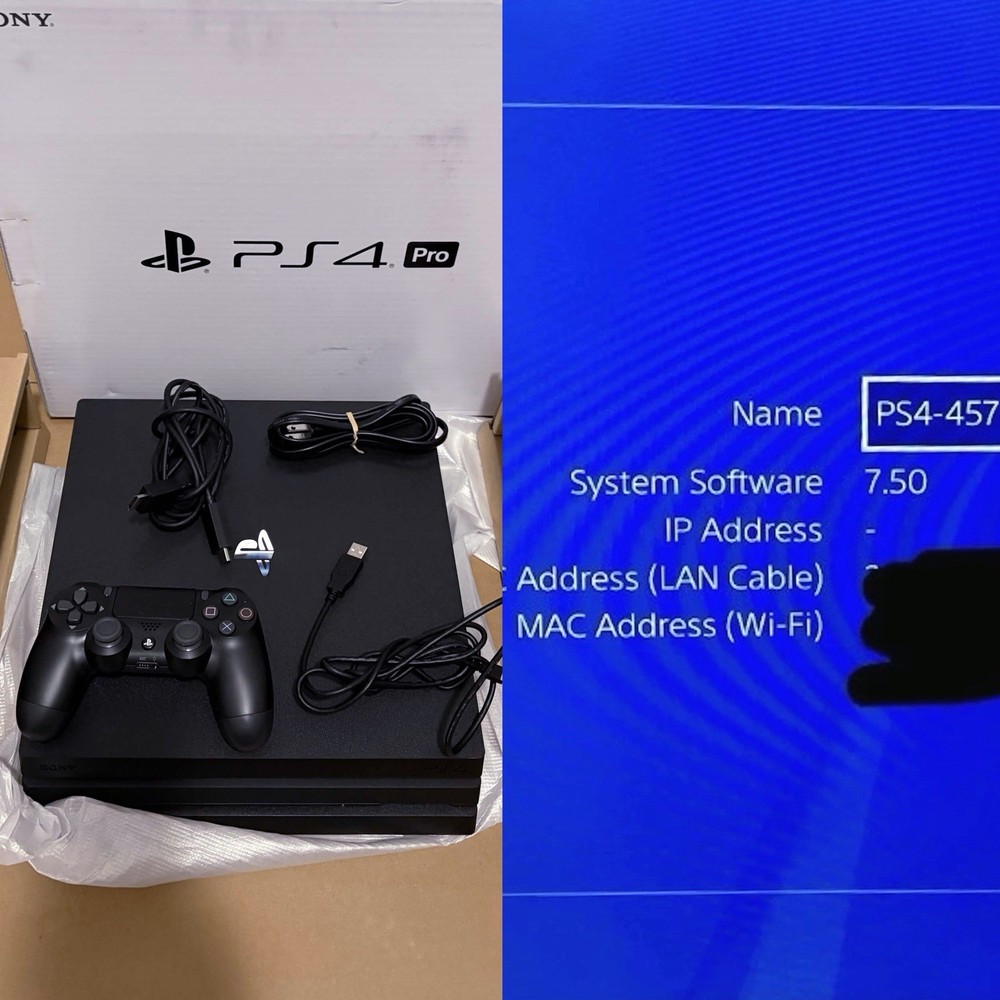 Low Firmware PS4 Pro 1TB CUH 7215-B Console Pre owned- Comes With Cables