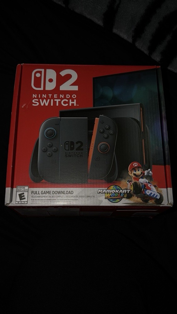 Nintendo Switch 2 Mario Kart World Bundle, Black