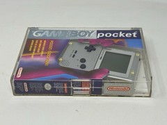 Nintendo Game Boy Pocket Silver Console CIB Clear Retail Box Hard Case