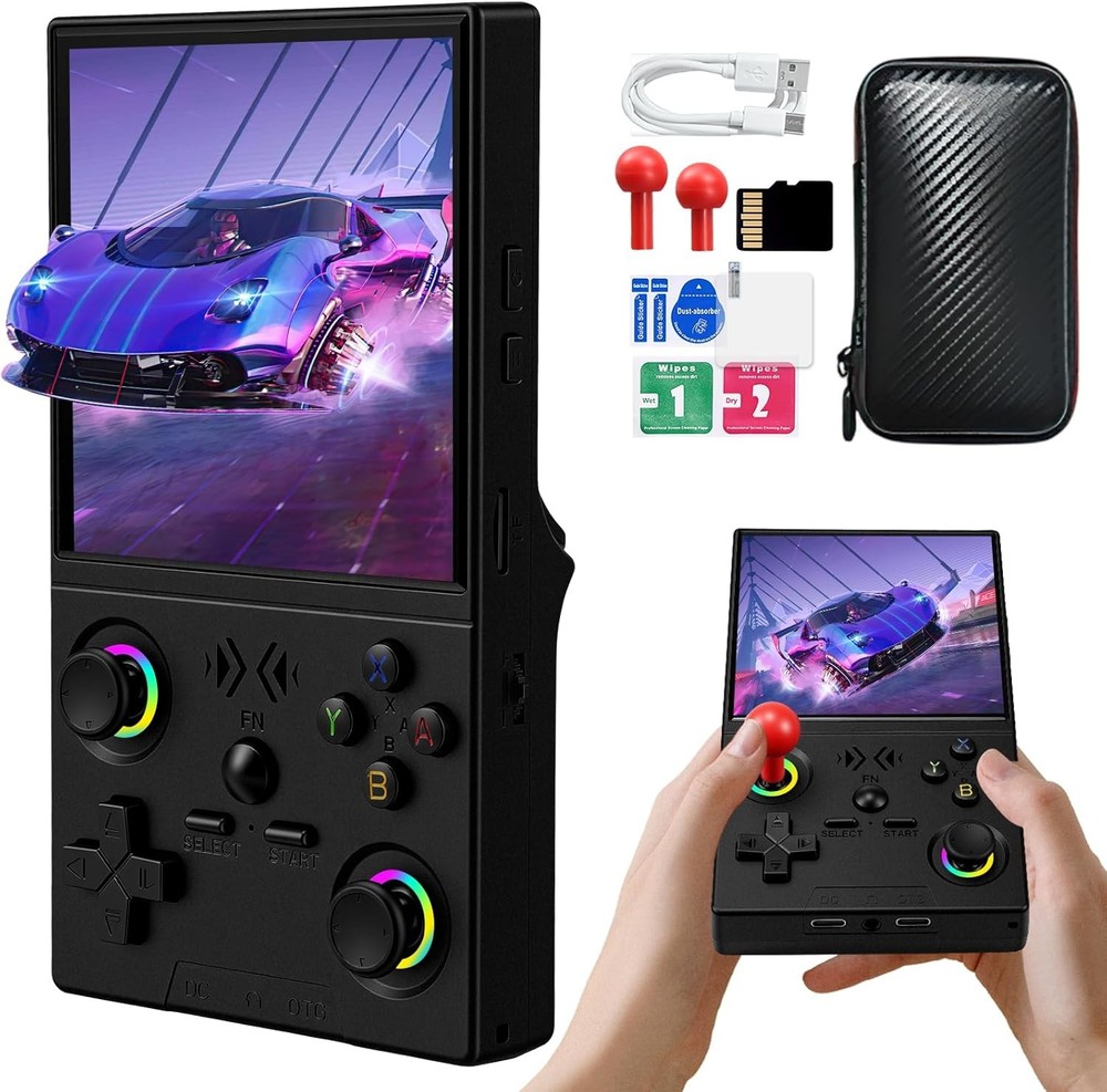 XF40V Retro Handheld 4.0 IPS 20000+ Games Black 64GB