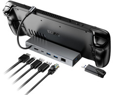 Steam Deck Dock 6-in-1 Steam Deck Docking Station Charger Dock HDMI 1000Mbps