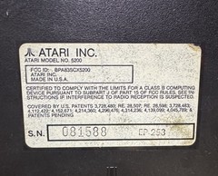 Vintage 80s – ATARI 5200 – 4 Port Black Console + 2 Controllers – Made In Taiwan