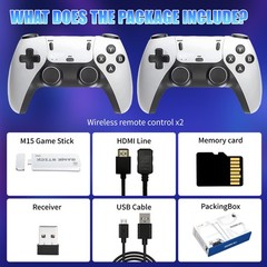 Retro Game Console 40000+ Games 4K HDMI Output w/ 2 Wireless Controllers &128GB~