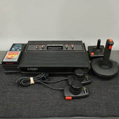 Atari 2600 Darth Vader Black Console Bundle w/ Controllers & Games Tested/Works