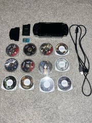 PSP 2001 Black Game Console With 12 Games