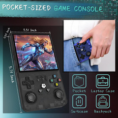 R36MAX Handheld Game Console with 40000+ Games and 256GB Storage, IPS HD Screen