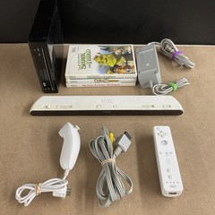 Nintendo Wii RVL-101 Black Video Game Console USA Bundle Used Tested