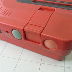 Twin Famicom Disk System Sharp Game Console Red AN-500R Working tasted