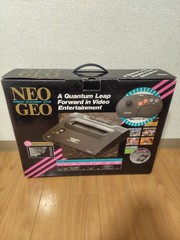 SNK Neo Geo AES ROM System Console w/Box Manual Adapter AV Tested Japan