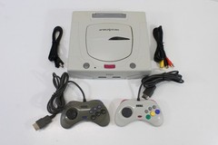 SEGA Saturn White Console Controller x2 AC AV HST-3220 SS JP Japan WORKING #3