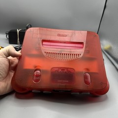 N64 Watermelon Red Funtastic Console Tested Working USA W CONTROLLER