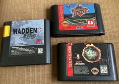 Sega Genesis Console Bundle Multitap 4 Controllers 9 Games AV Cables Switcher