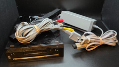 Nintendo Wii Black- Power Supply, Sensor bar and RCA Tested No Controllers