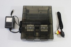 Super Nintendo Transparent Clear Black Console SNES SFC Converted AC Adapter AV