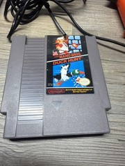 NES Console Bundle with Super Mario Bros. 1,2,3 Tested 2 Controllers Gun Read !