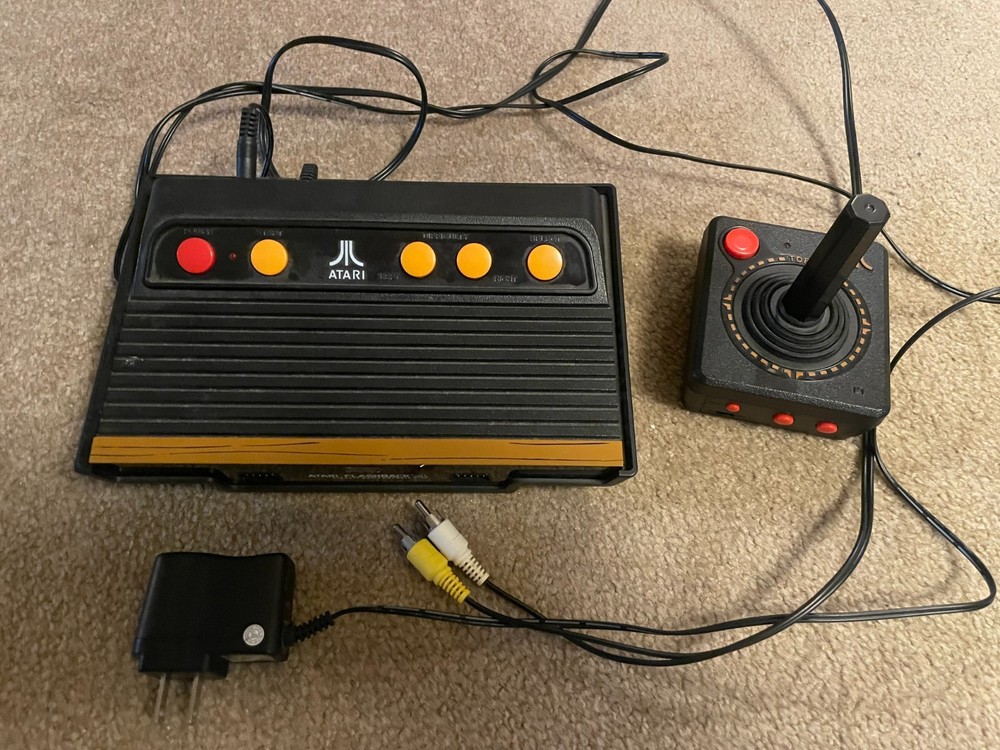 Atari Flashback 4 Retro Gaming Console – Black/Brown + Wireless Control WORKS