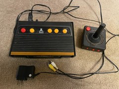 Atari Flashback 4 Retro Gaming Console – Black/Brown + Wireless Control WORKS
