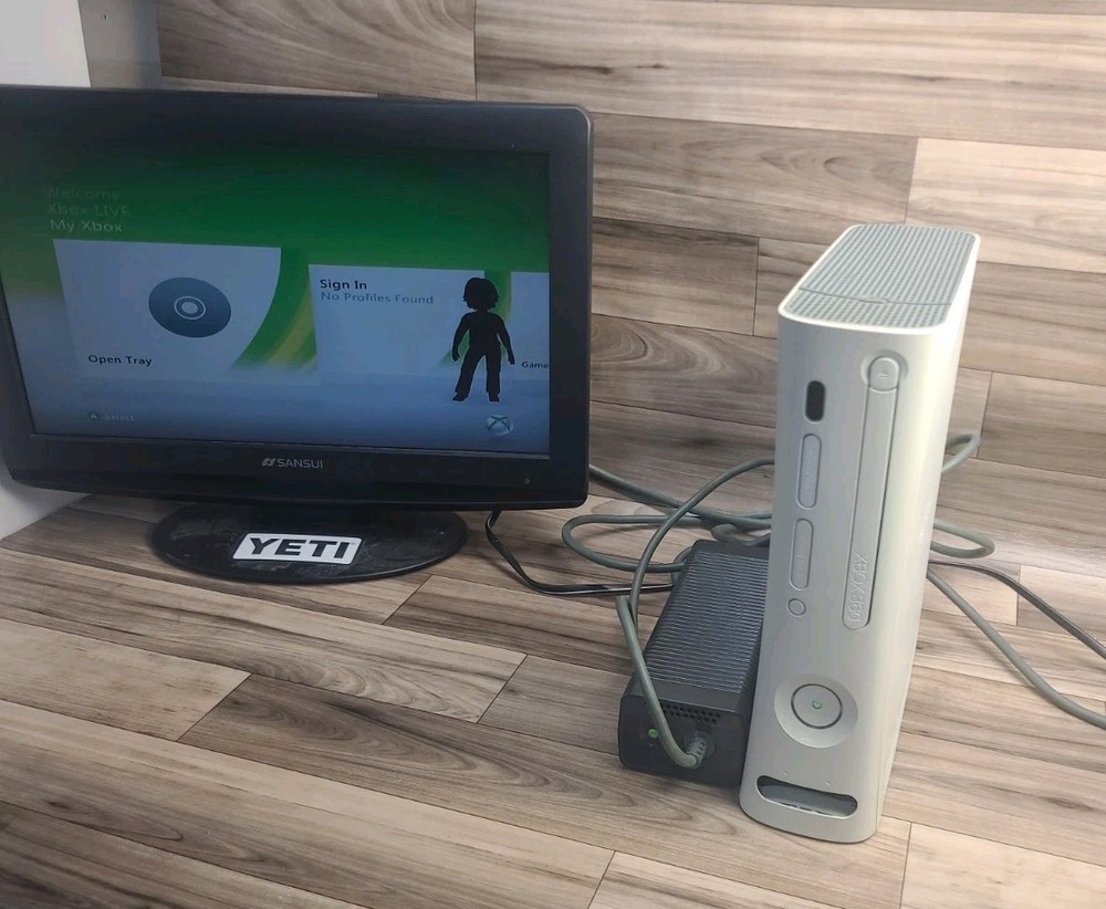 Microsoft Xbox 360 White Console Only – Working – W/ Power Supply And A/V Chord