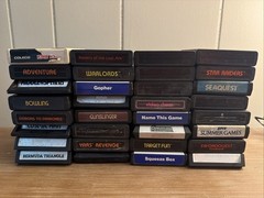 Atari 2600 Video Game Console Bundle with 32 Games and Controller Tested, Works