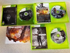 Microsoft Xbox 360S 4GB Black Console w/ Controllers & 4 Games