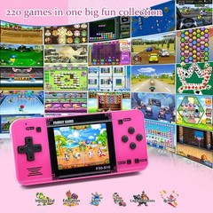 Handheld Retro Game Console – 220 Built-In Games, Rechargeable, 3.0″ Screen