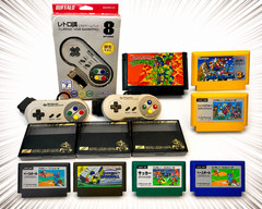 Nintendo Famicom Game Lot Mario Bros 3 TMNT USB Controller Cases Japan Set