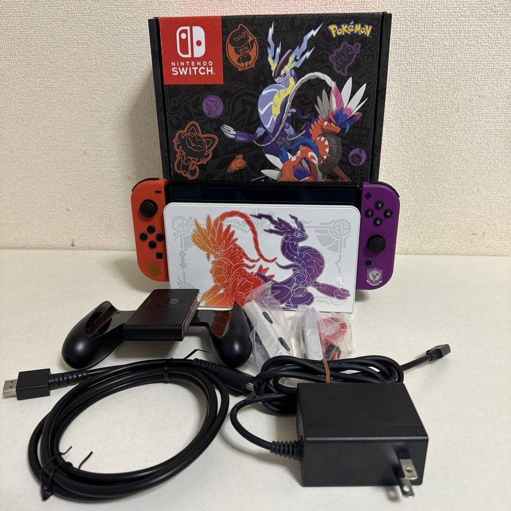 Nintendo Switch Game Console OLED Model Pokemon Scarlet & Violet Edition used
