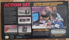 Nintendo NES Action Set Console Bundle CIB + power glove NES Advantage 3 games