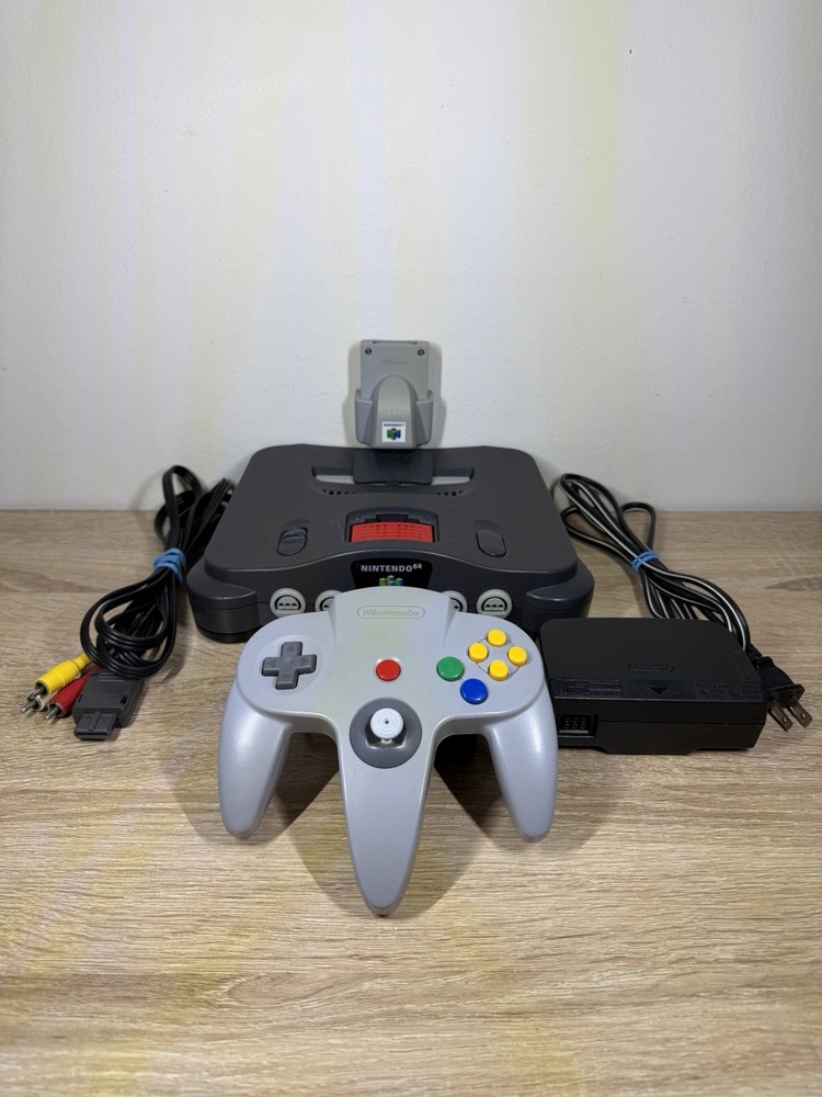 Nintendo 64 Console Bundle | Expansion Pak & Rumble Pak | Grey | Tested ✅