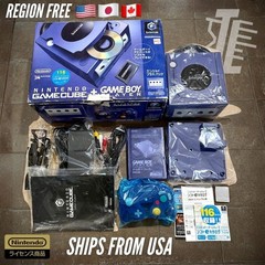 MINTY Nintendo GameCube System Indigo CIB + Game Boy Player Region FREE TESTED