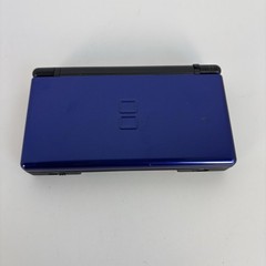 Nintendo DS Lite Handheld System Cobalt Blue Black Broken Hinges Tested Works